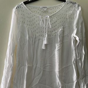 Lascana For Venus White Long Sleeve Top